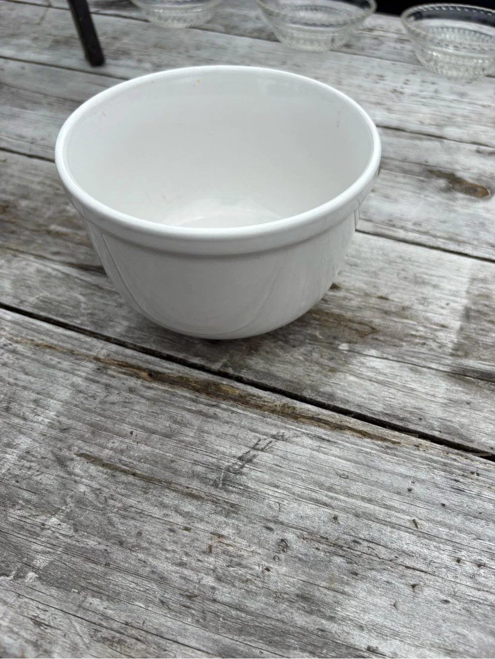 Campbell's White Ceramic Bowl with Vintage Red Graphic